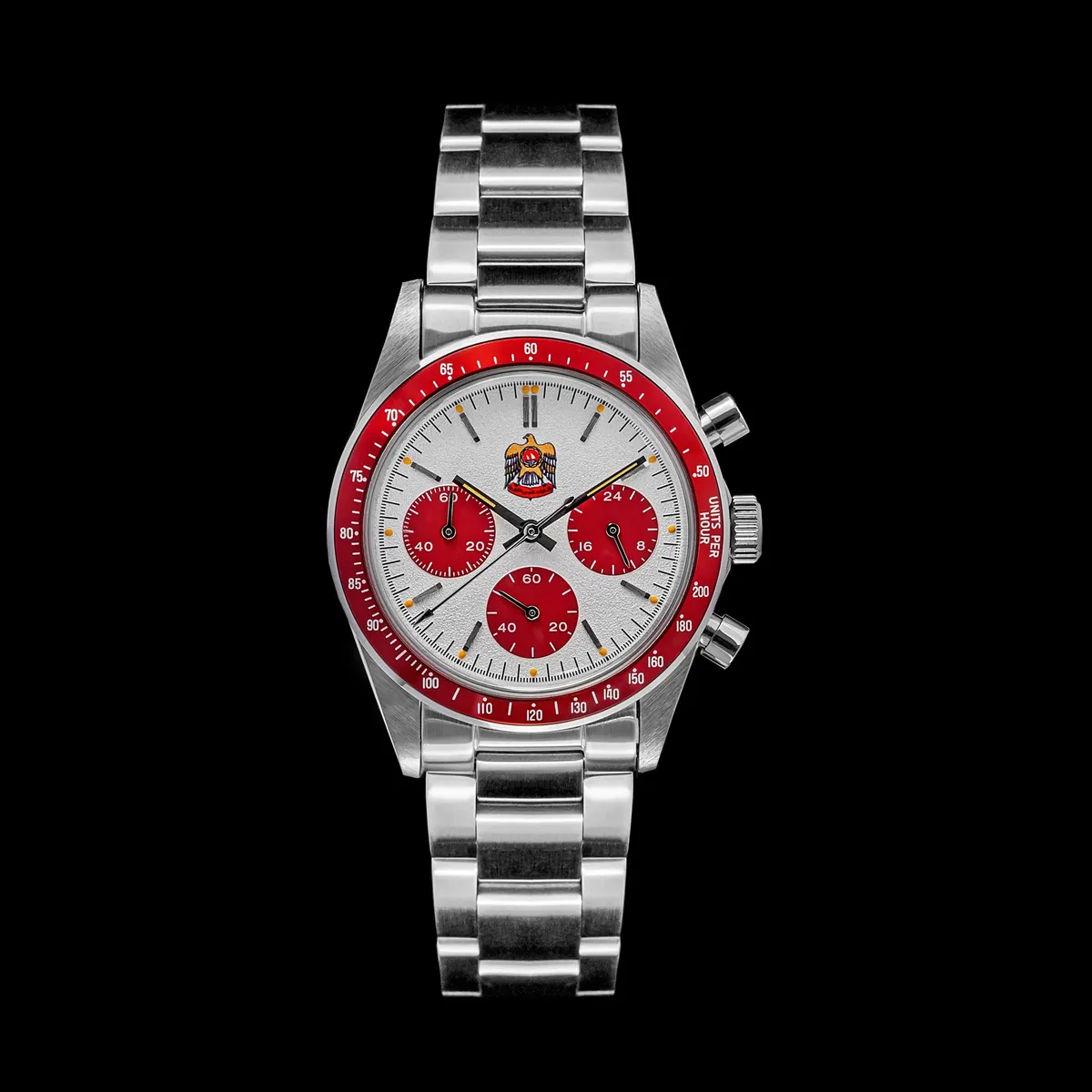 Montre Thorn T010 Méca-quartz 37 mm – Cadran blanc · Lunette rouge
