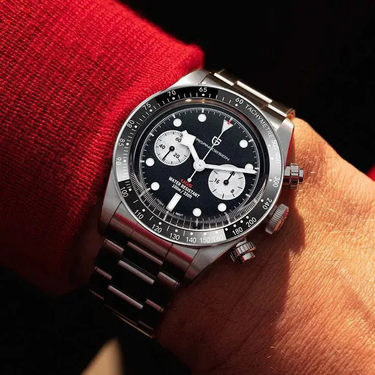 Montre Pagani Design Méca-quartz 39,5 mm – Noir / Bracelet Oyster