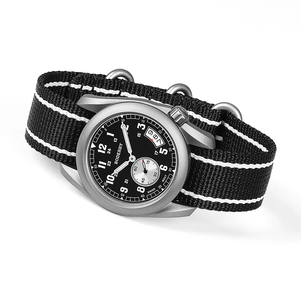 Montre Boderry Quartz 38 mm – Noir