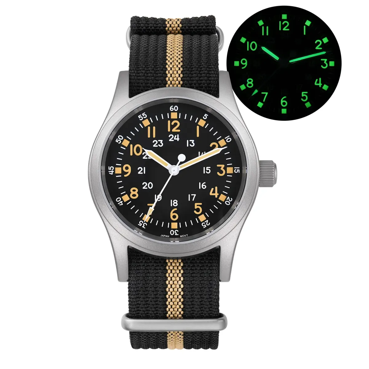 Montre Militado ML05B Quartz 38 mm – Version 5