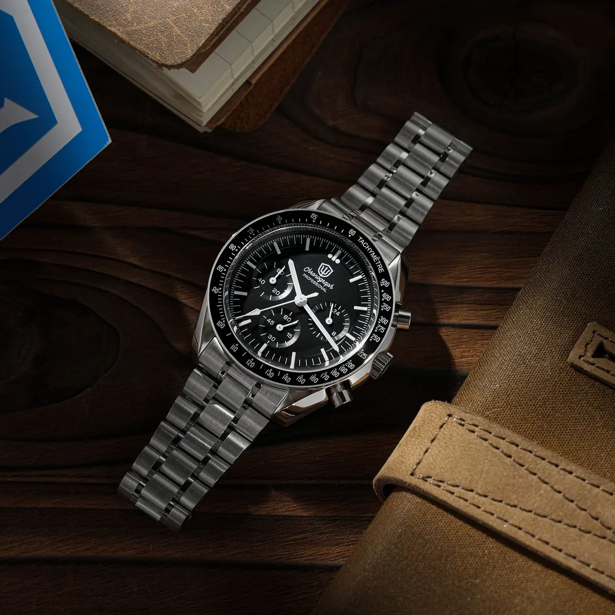 Montre Watchdives WD1860 Méca-quartz 40 mm – Blanc / Acier inoxydable