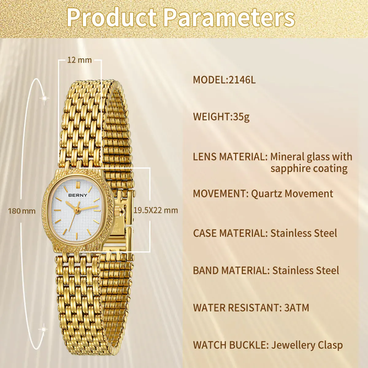 Montre Berny 2146L – Blanc