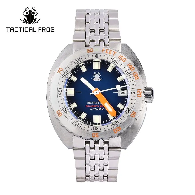 Montre Tactical Frog Automatique 43 mm – Bleu foncé / Acier inoxydable
