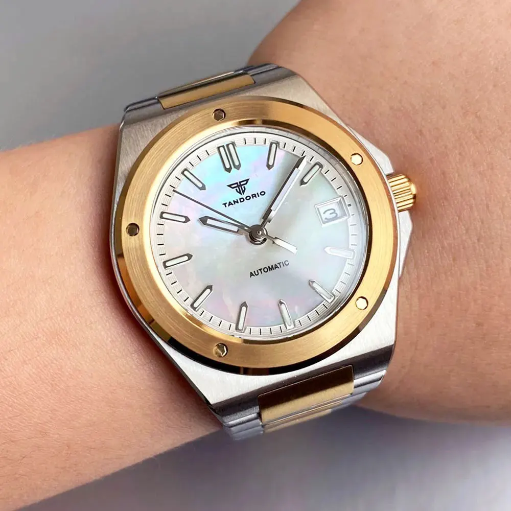 Montre Tandorio TD331G Automatique 40 mm – Blanc · Or