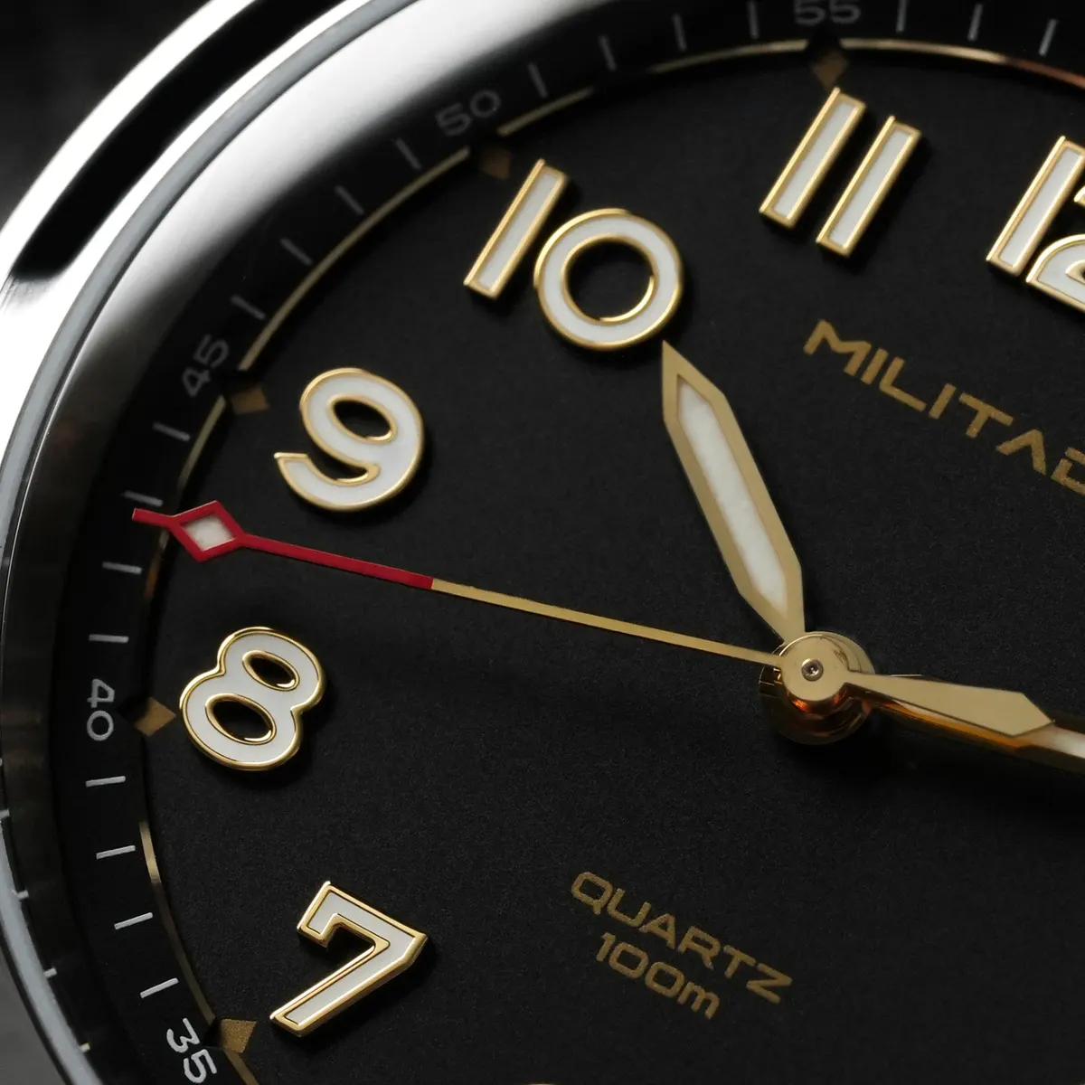Montre Militado ML08 Quartz 38 mm – Bracelet acier inoxydable