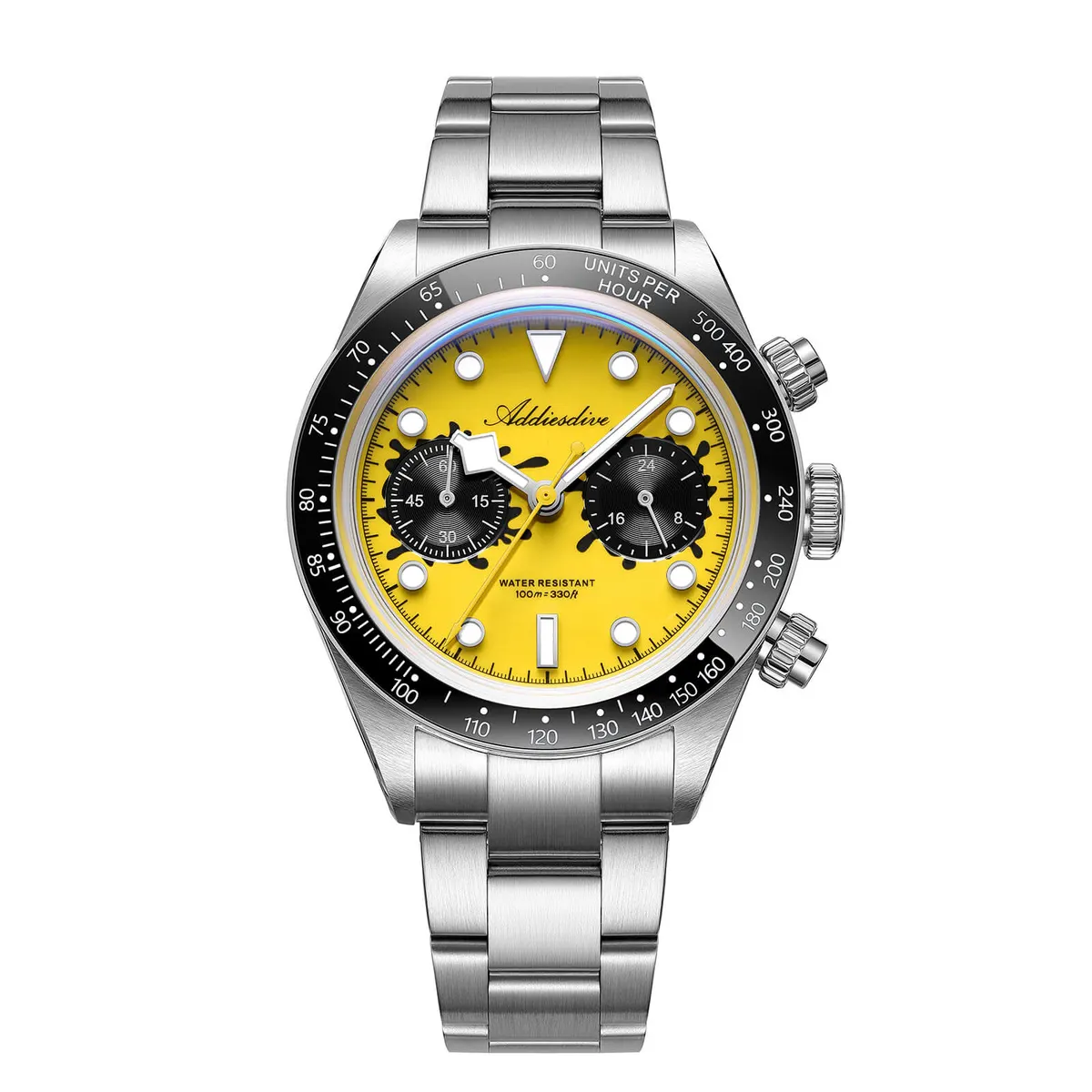Montre Addiesdive AD2520 Méca-quartz 40 mm – Jaune