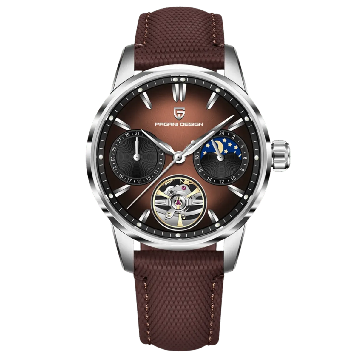 Montre Pagani Design PD-YS021 Automatique 41 mm – Argent marron