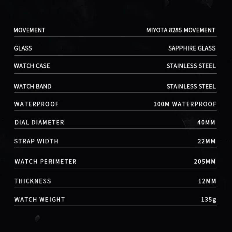 Montre Cadisen C8185 Automatique 40 mm – Bleu