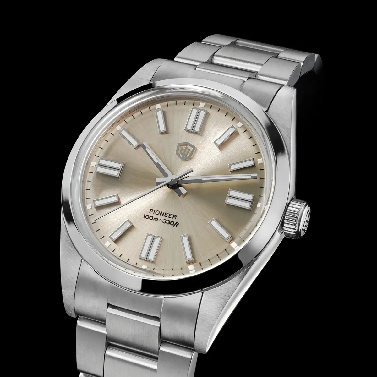 Montre Watchdives WD1016B Quartz 37 mm – Soleillé champagne / Verre saphir