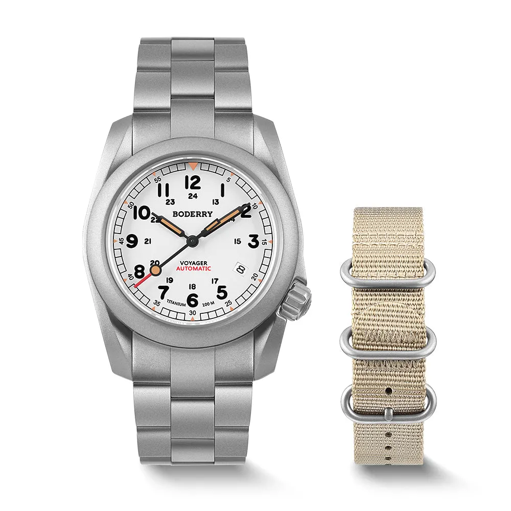 Montre Boderry Automatique 40 mm – Bracelet blanc