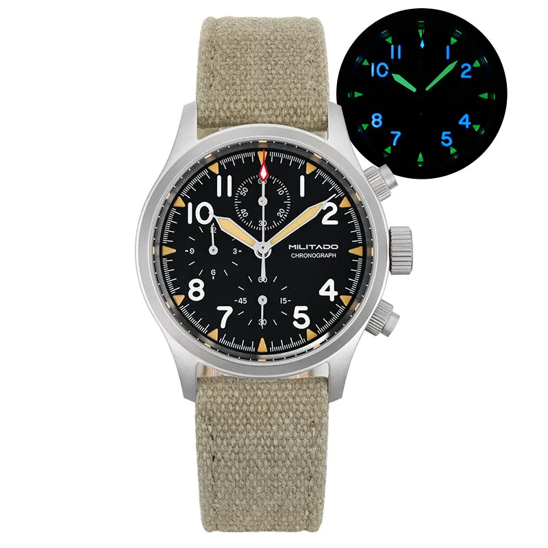 Montre Militado ML1868-2 Méca-quartz 39 mm – Bracelet vert