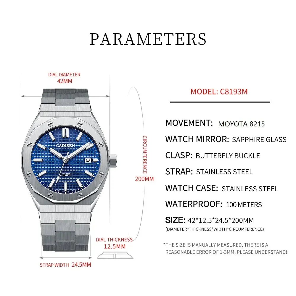 Montre Cadisen C8193 – Version 3