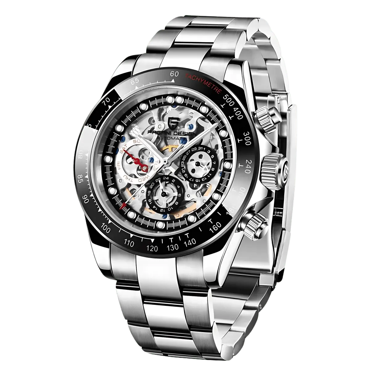 Montre Pagani Design 40 mm – Noir / Bracelet Oyster