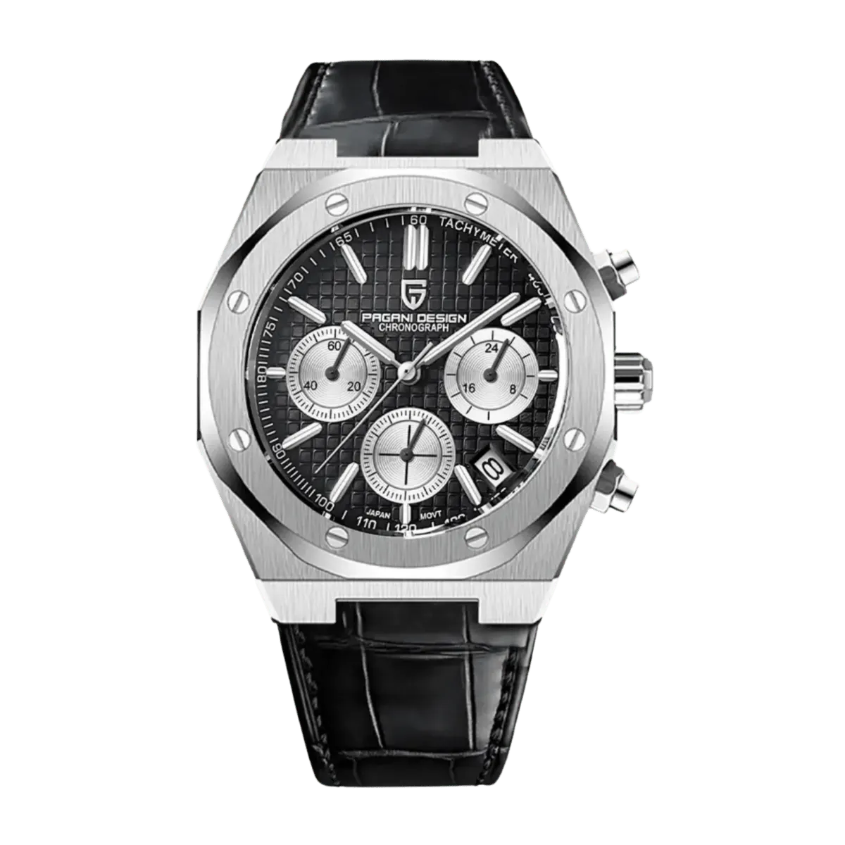 Montre Pagani Design PD-1707 Méca-quartz 40 mm – Noir / Cuir