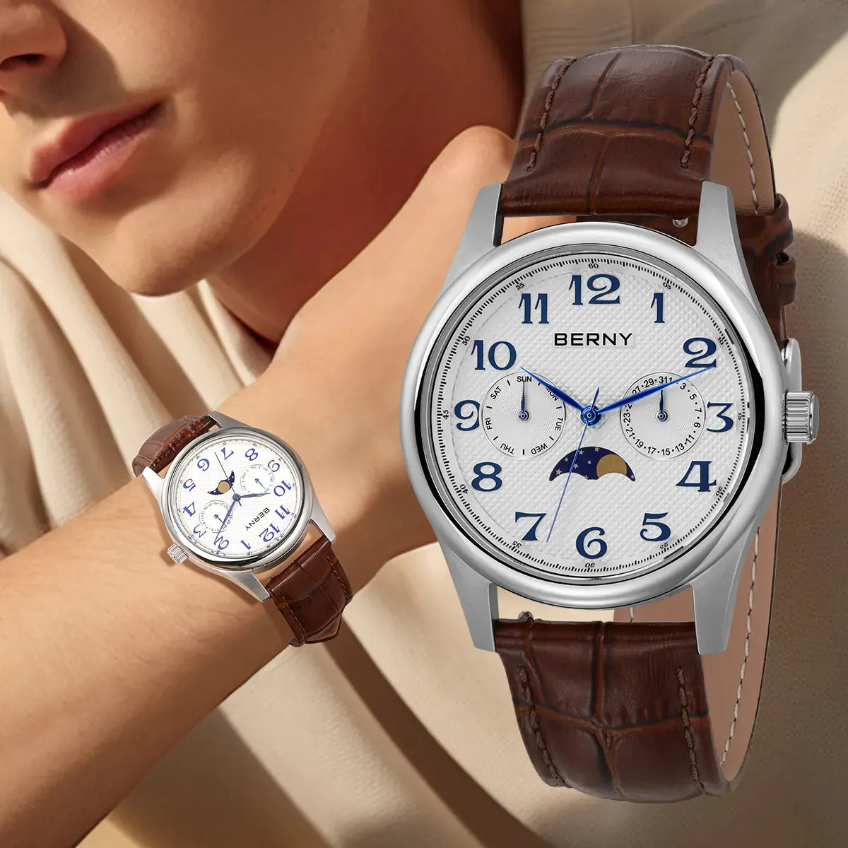 Montre Berny Quartz – Blanc