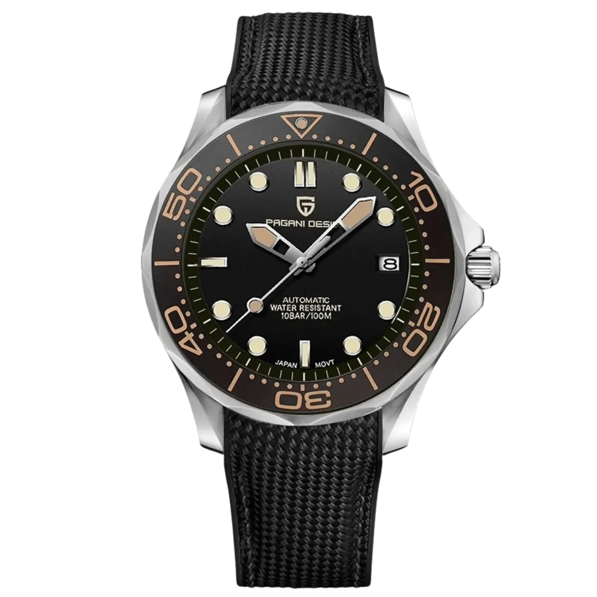 Montre Pagani Design PD-1667 Automatique 42 mm – Noir / Nylon