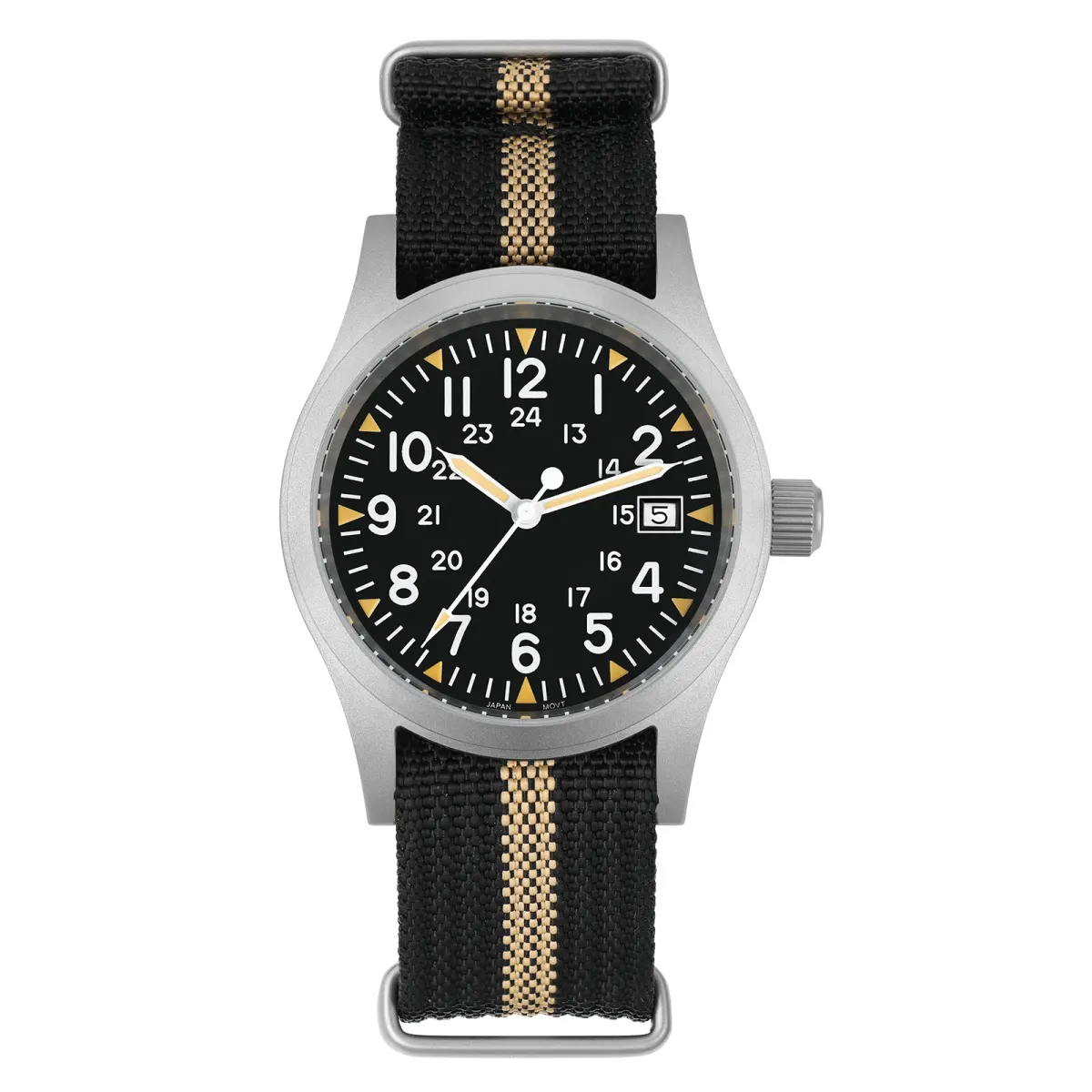 Montre Militado ML05 Quartz 38 mm – Noir nylon
