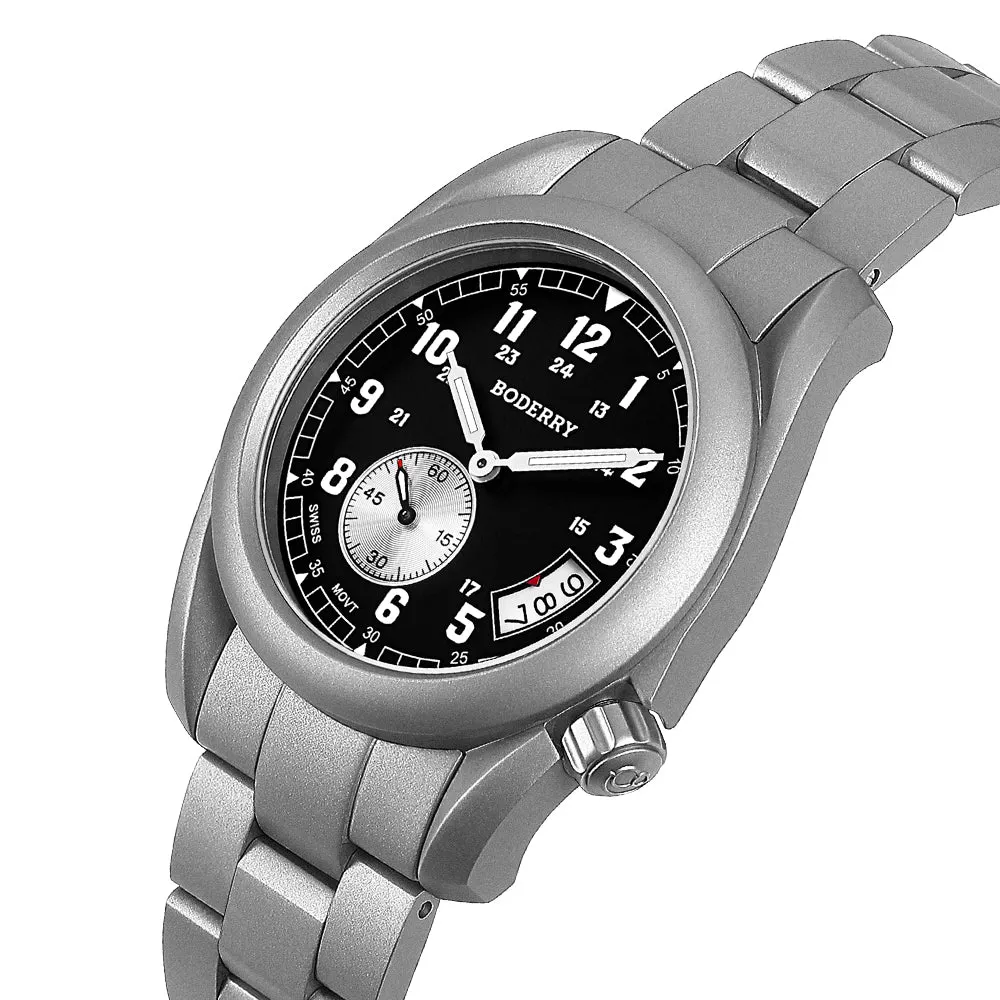 Montre Boderry Quartz 38 mm – Bracelet noir