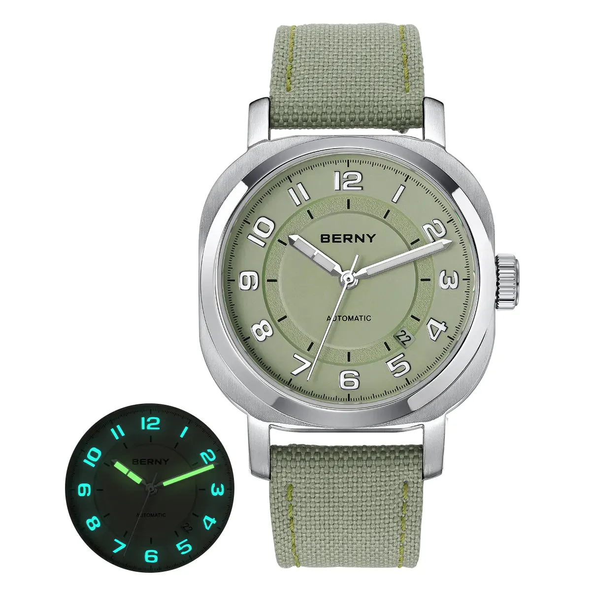 Montre Berny AM133V Automatique – Vert clair
