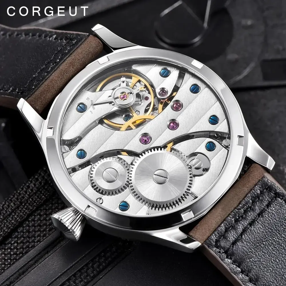 Montre Corgeut Mécanique manuel 44 mm – Blanc
