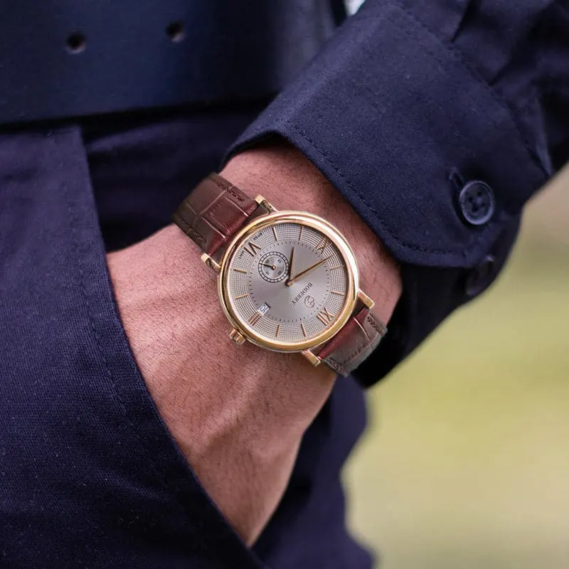 Montre Boderry Quartz 40 mm – Marron