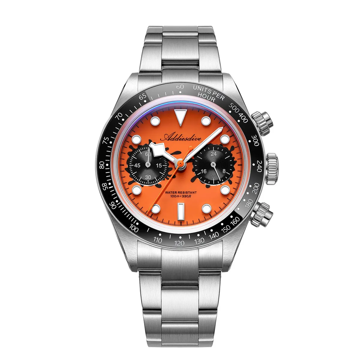Montre Addiesdive AD2520 Méca-quartz 40 mm – Orange