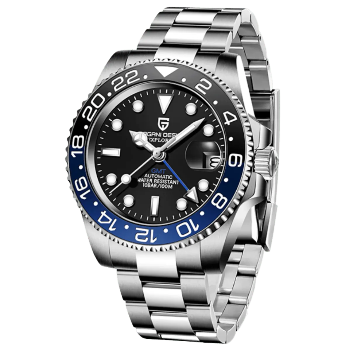 Montre Pagani Design PD-1662 Automatique 40 mm – Noir bleu / Bracelet Oyster