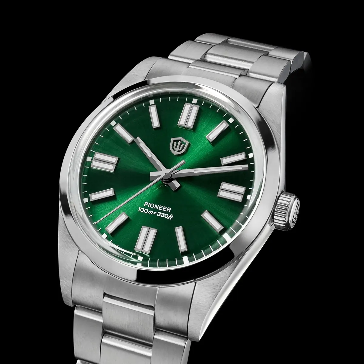 Montre Watchdives WD1016B Quartz 37 mm – Soleillé vert / Verre saphir
