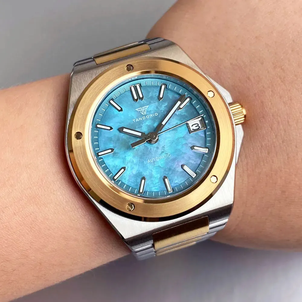 Montre Tandorio TD331G Automatique 40 mm – Bleu · Or