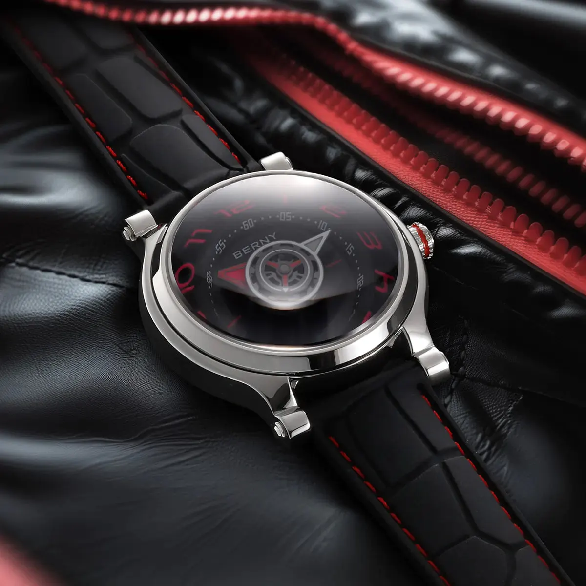 Montre Berny AM053VM Automatique – Rouge / Argent