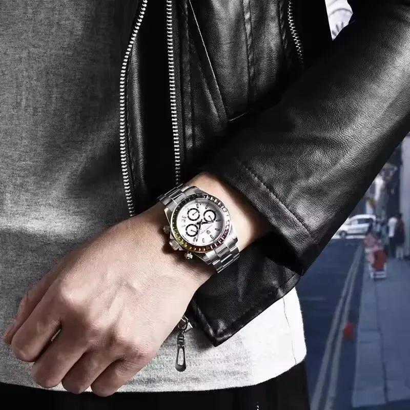 Montre Pagani Design Méca-quartz 40 mm – Blanc