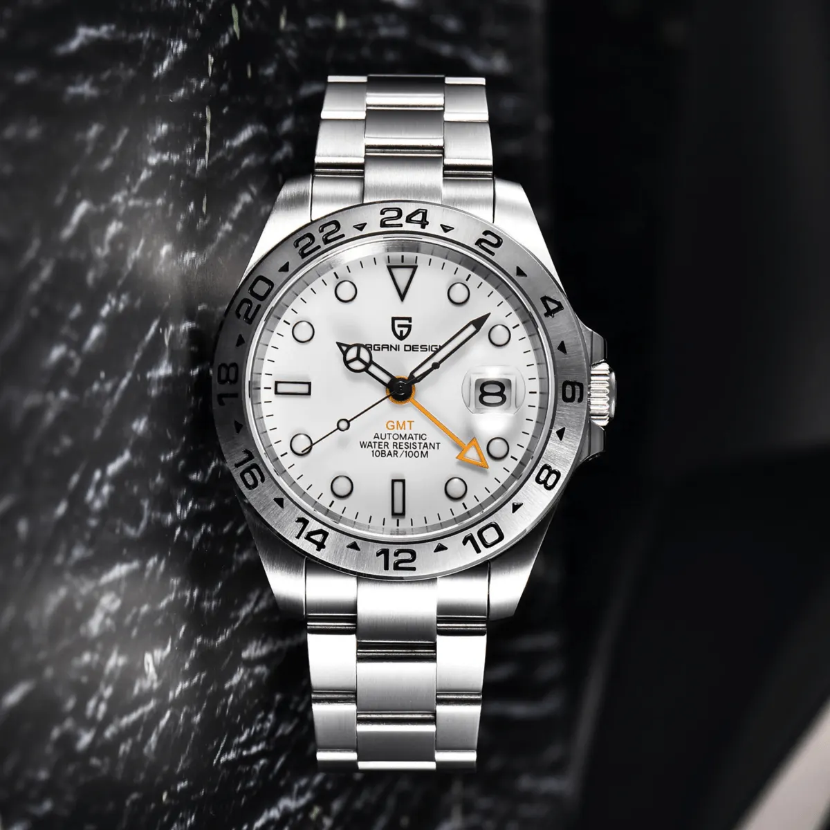 Montre Pagani Design PD-1682 Automatique 42 mm – Blanc / Bracelet jubilé