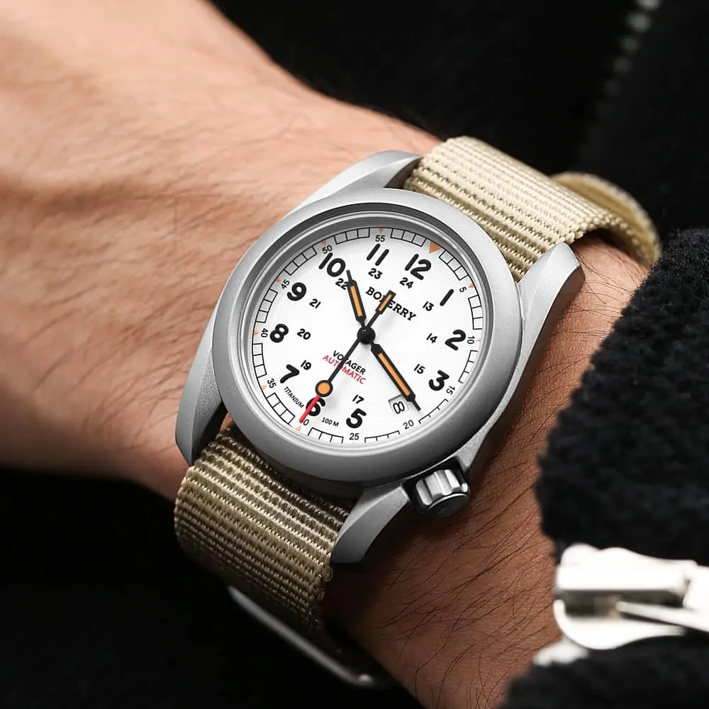 Montre Boderry Automatique 40 mm – Bracelet blanc