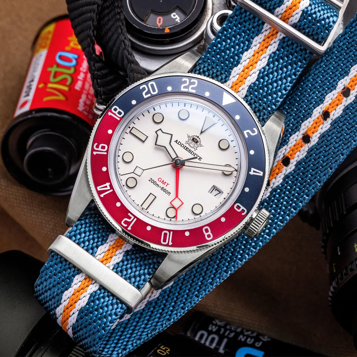Montre Addiesdive BB58 – Blanc / Bracelet acier