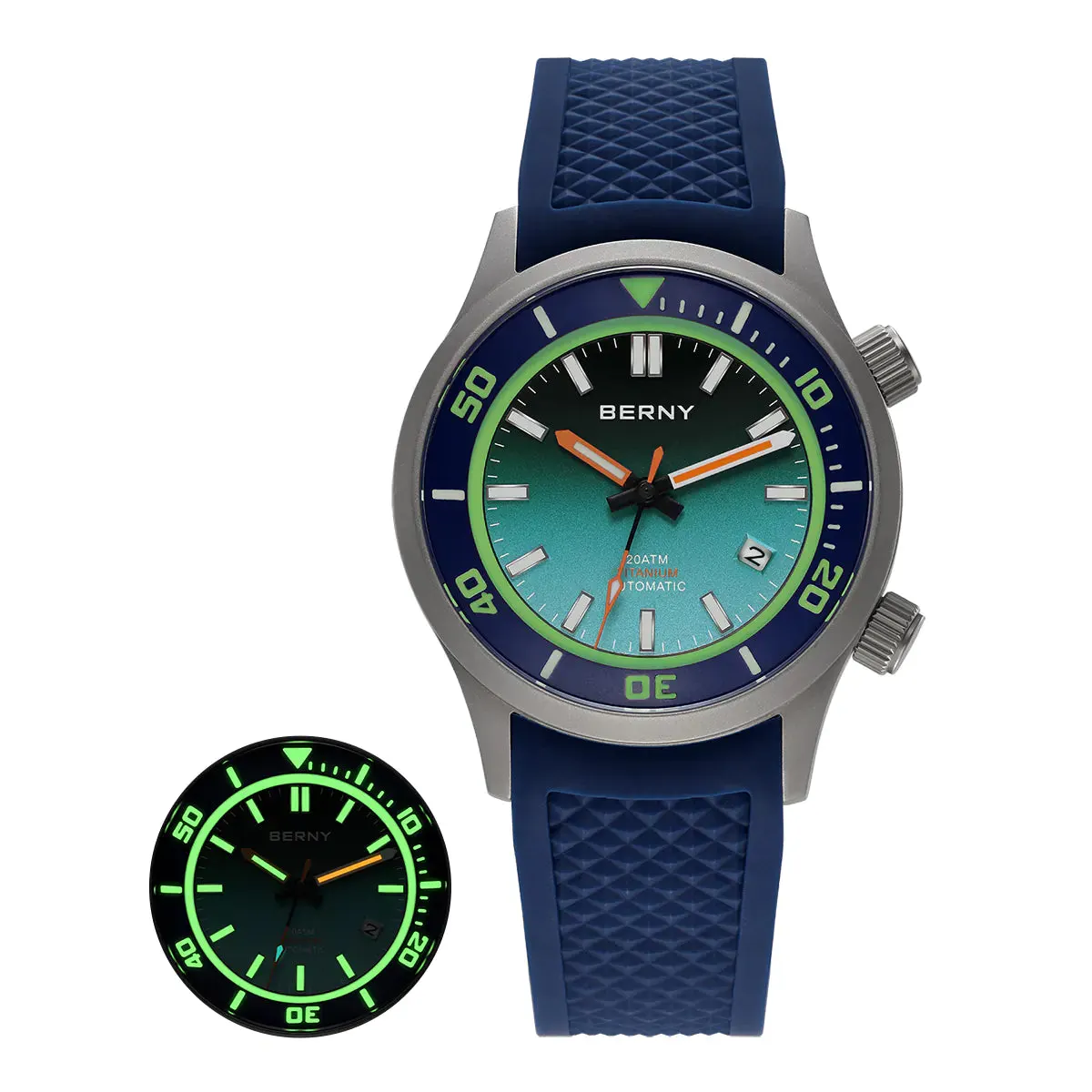 Montre Berny AMT149M Automatique – Bleu clair