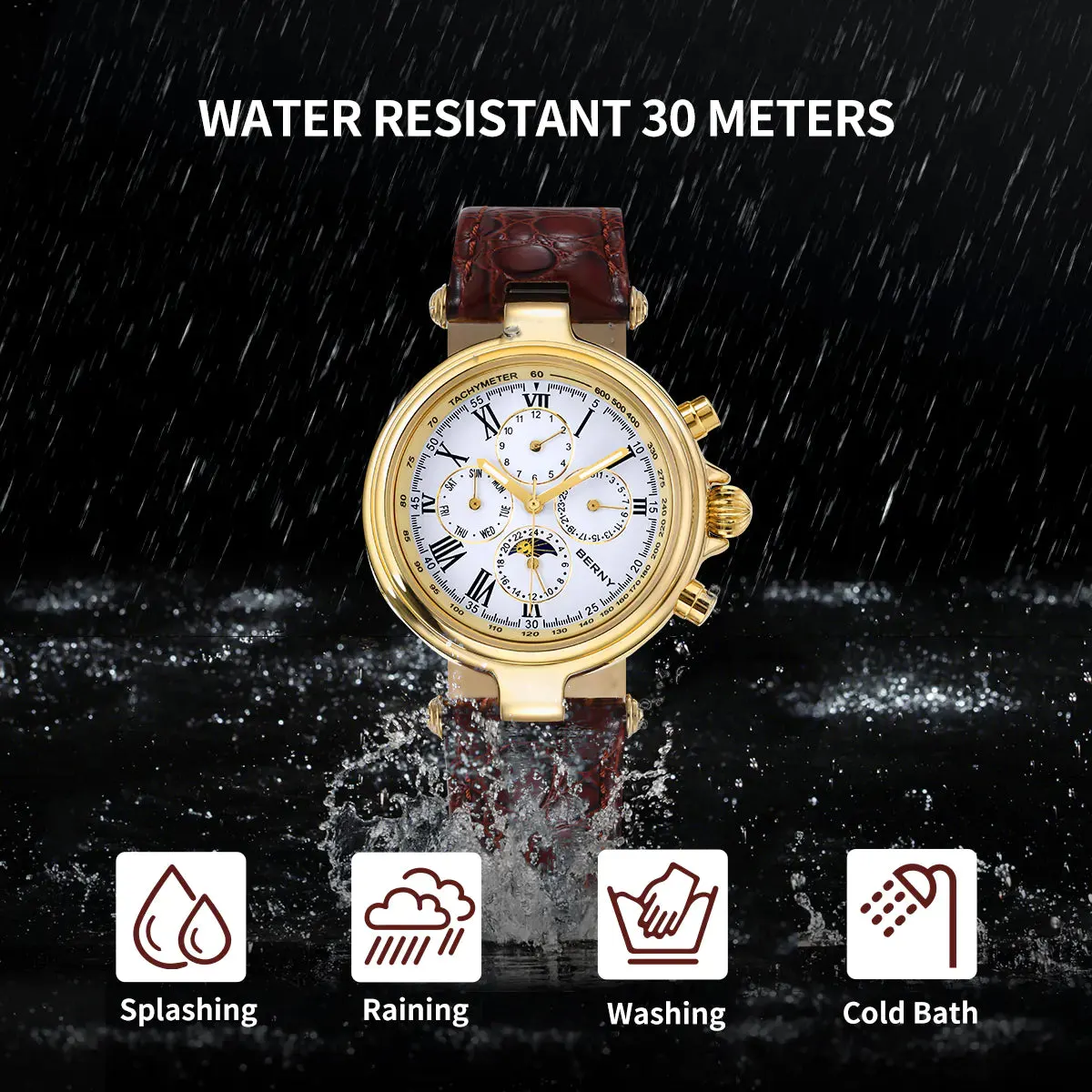 Montre Berny AM7042M – Or