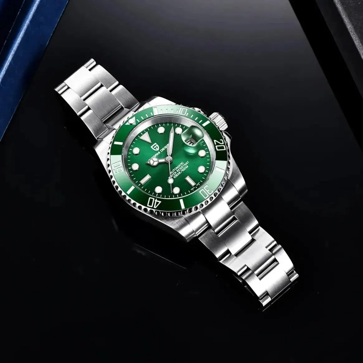 Montre Pagani Design Automatique 40 mm – Noir vert / Bracelet Oyster