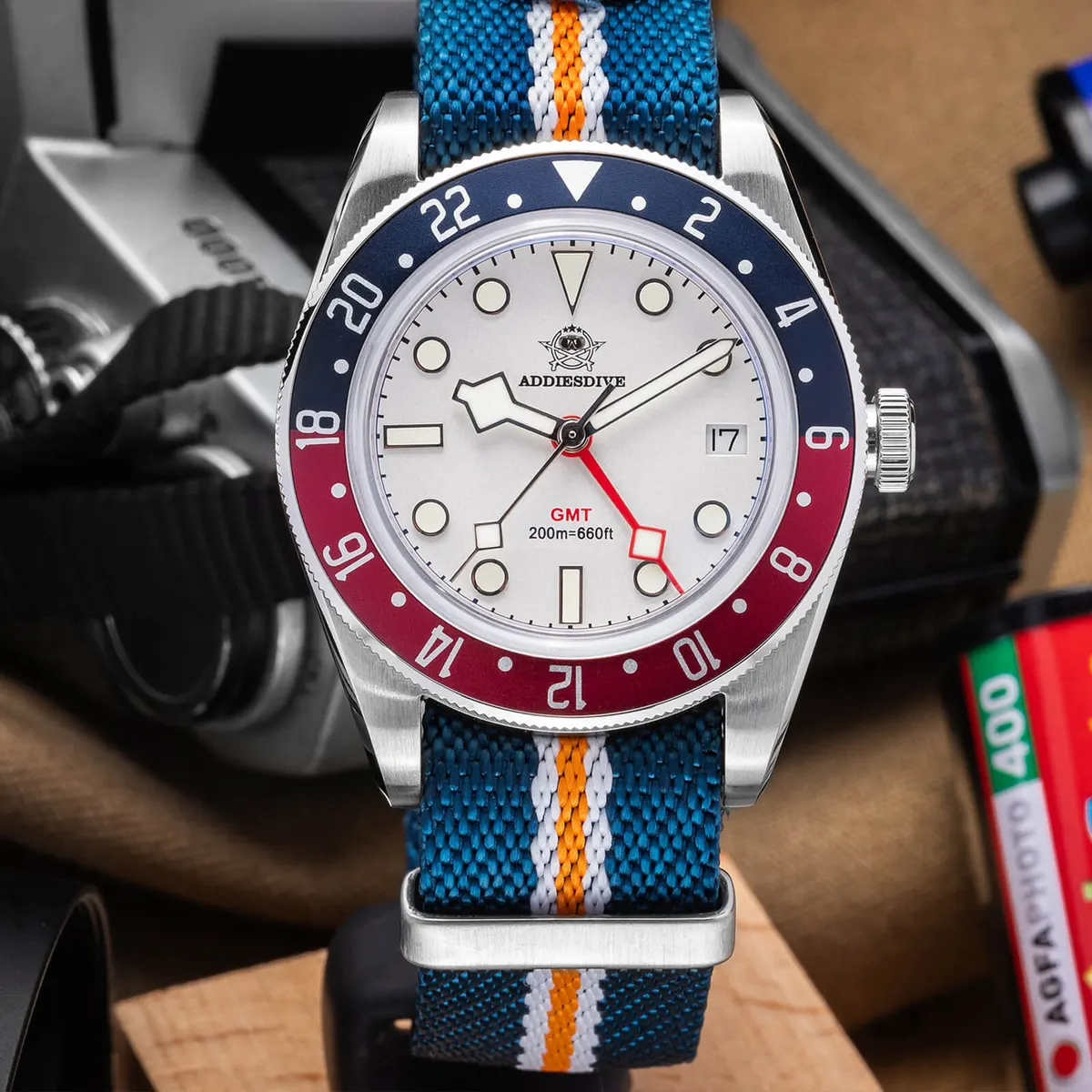 Montre Addiesdive BB58 – Blanc / Bracelet acier