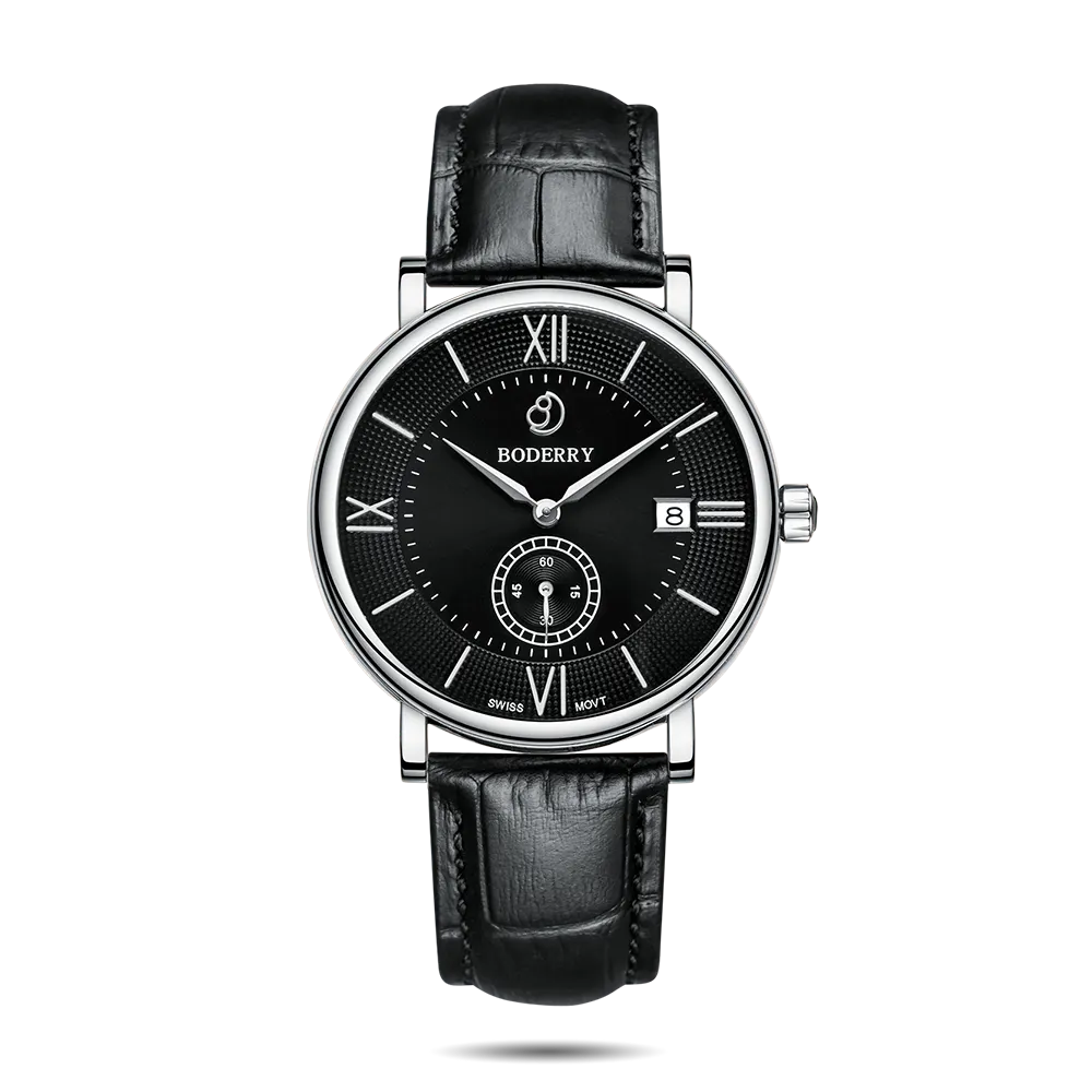 Montre Boderry Quartz 40 mm – Cuir