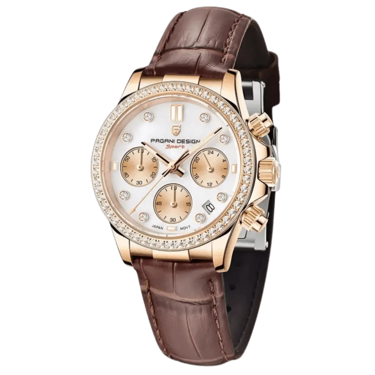 Montre Pagani Design Quartz 36 mm – Or marron