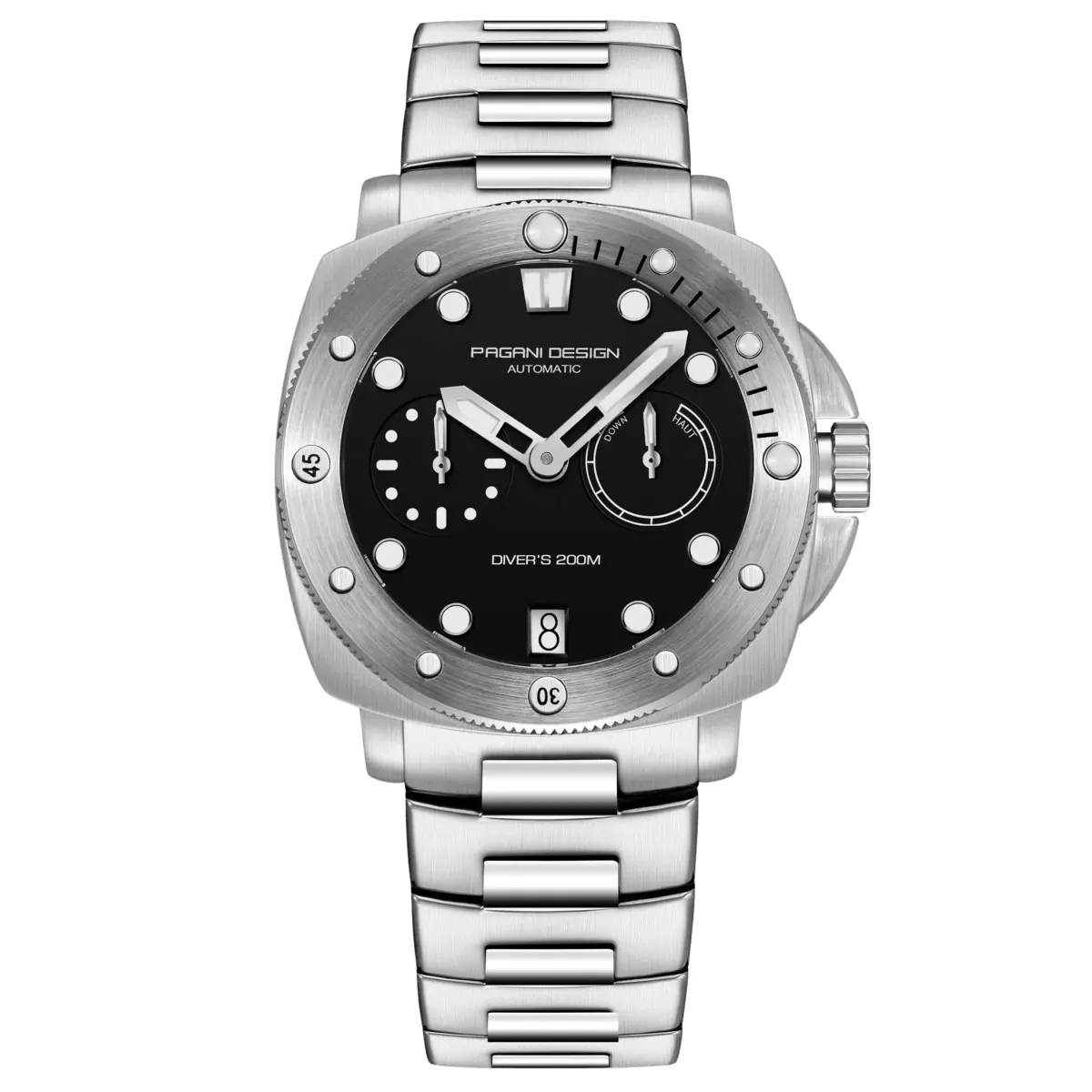 Montre Pagani Design PD-1767 Automatique 41 mm – Noir / Acier