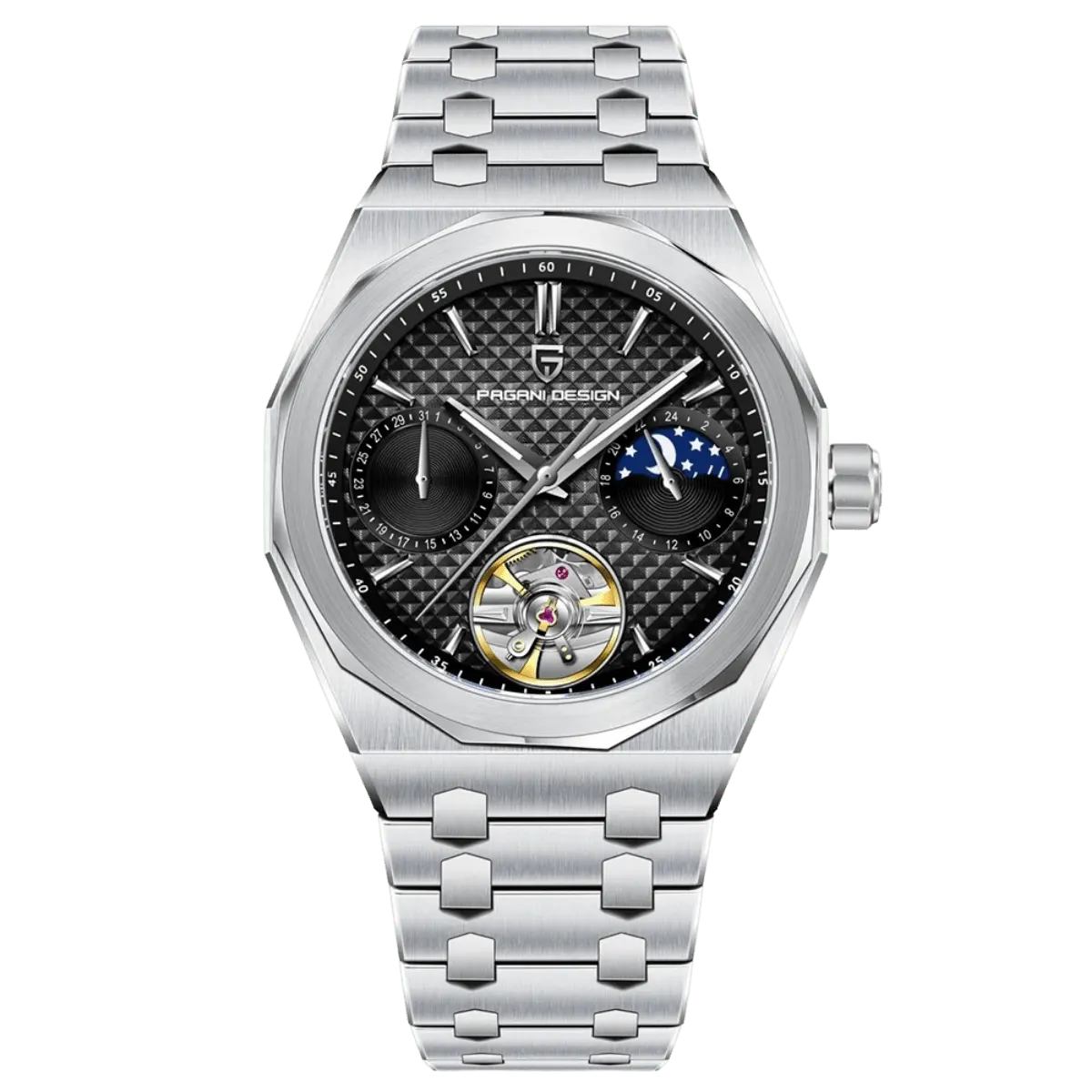 Montre Pagani Design PD-YS036 Automatique 42 mm – Argent noir