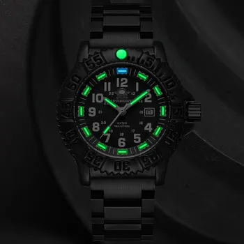 Montre Addiesdive Quartz 51 mm – Bracelet noir acier