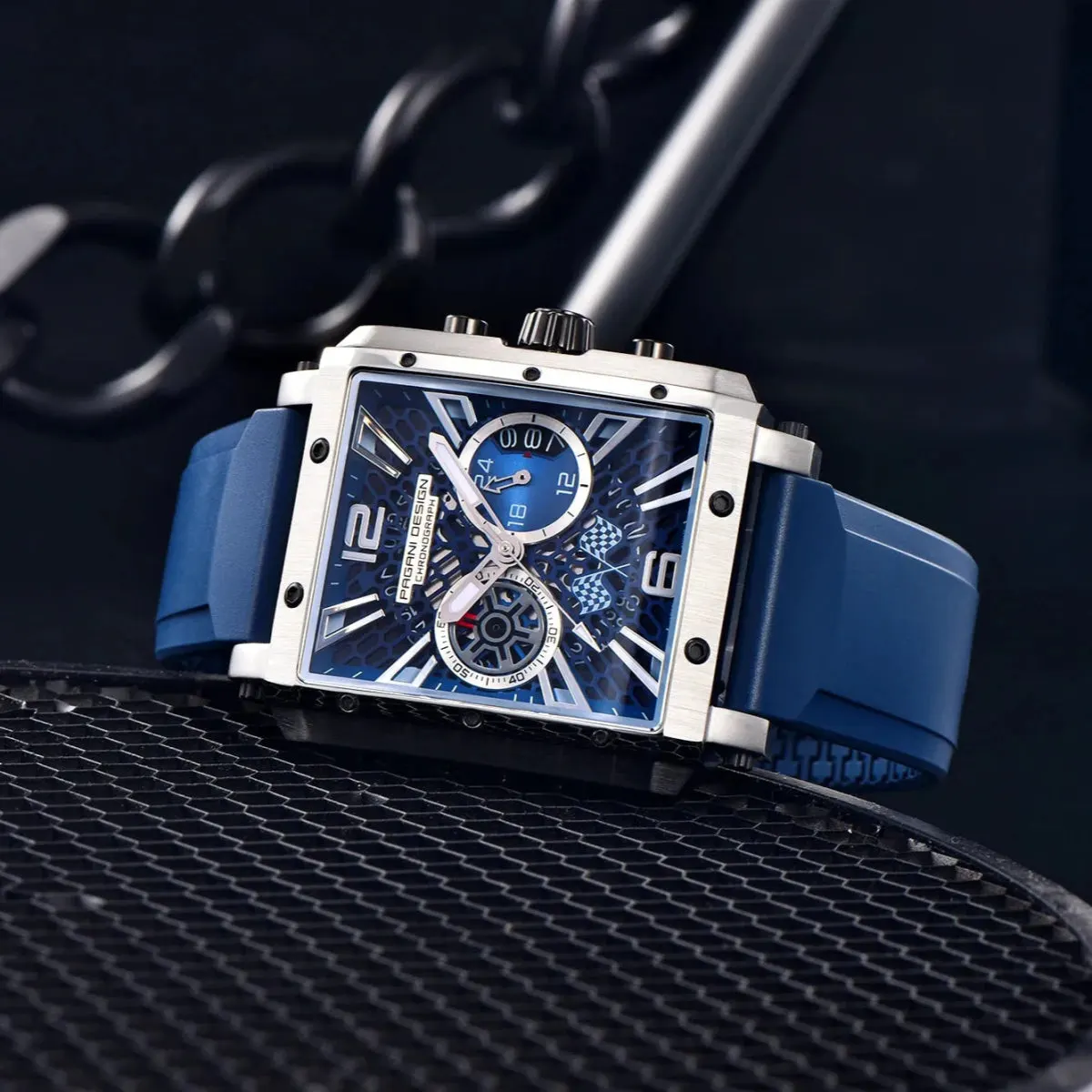 Montre Pagani Design Méca-quartz 42 mm – Or bleu