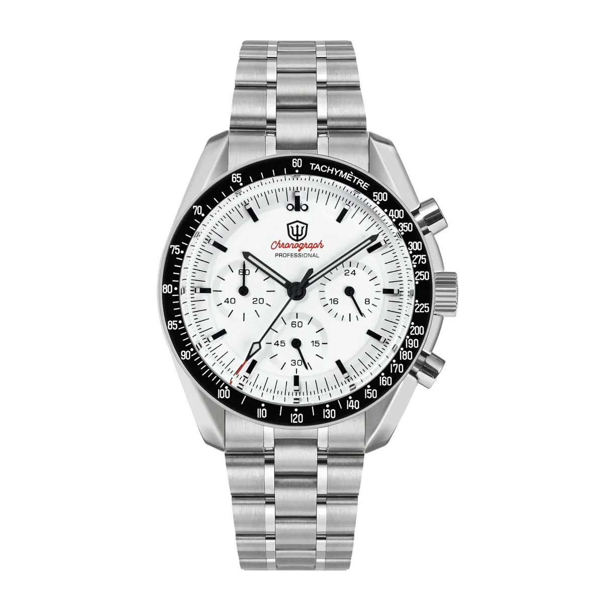 Montre Watchdives WD1860 Méca-quartz 40 mm – Blanc / Acier inoxydable
