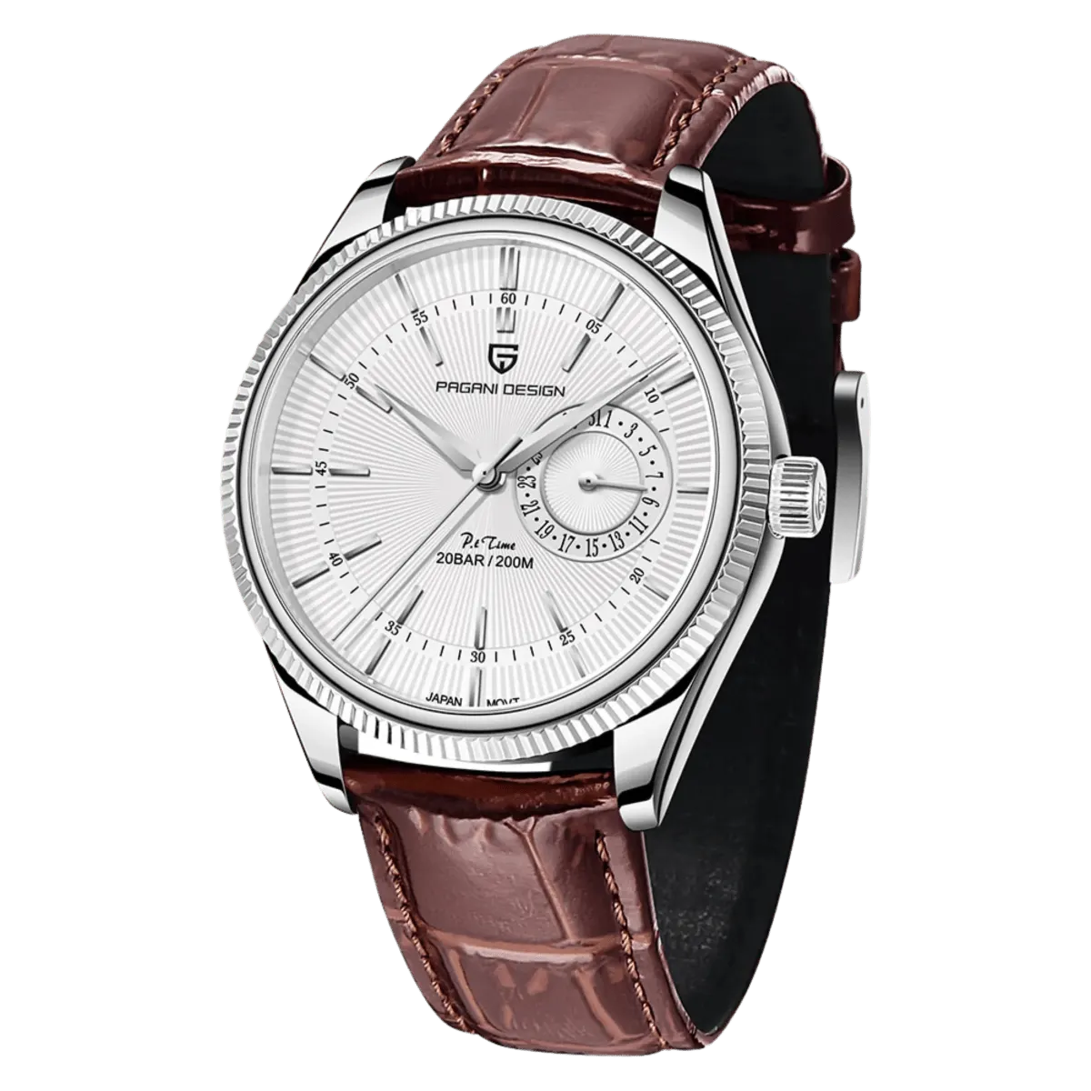 Montre Pagani Design Quartz 40 mm – Argent blanc
