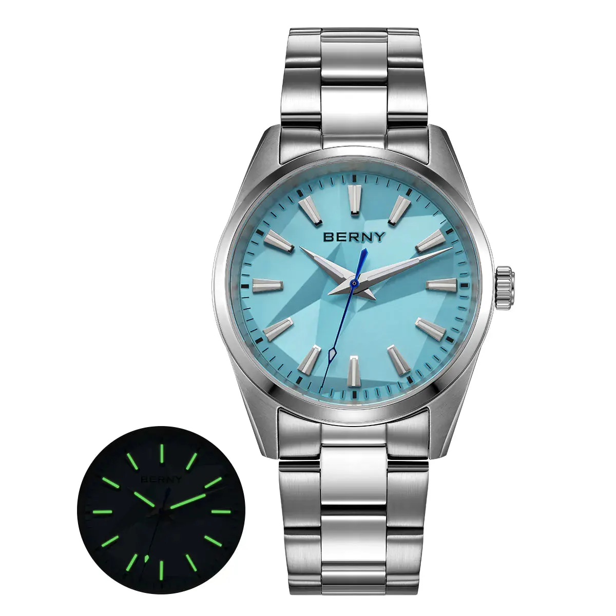 Montre Berny Quartz – Bleu clair