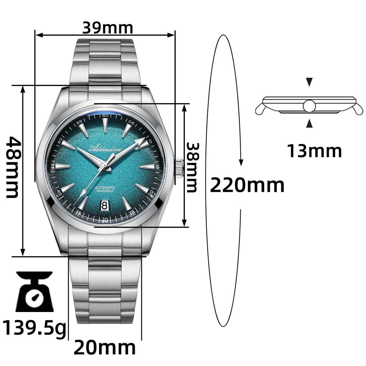 Montre Addiesdive AD2094 – Bleu
