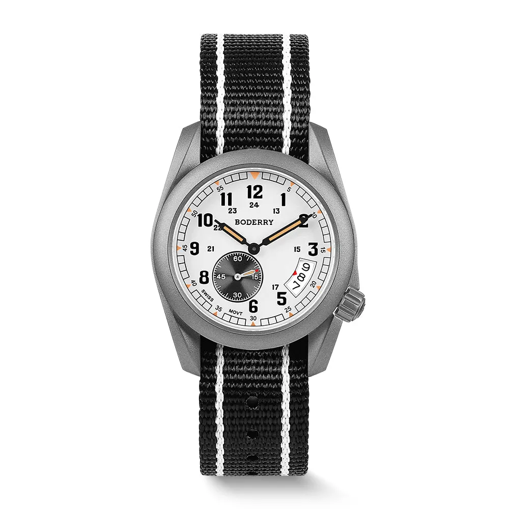 Montre Boderry Quartz 38 mm – Blanc