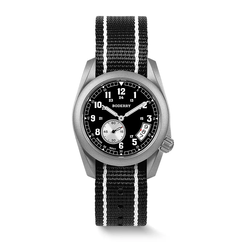 Montre Boderry Quartz 38 mm – Noir